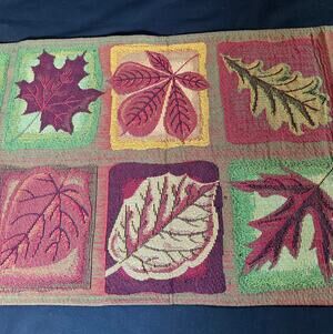 Autumn Fall Leaf Table Runner 5-foot 9.5"‎ Harvest Thanksgiving Decor